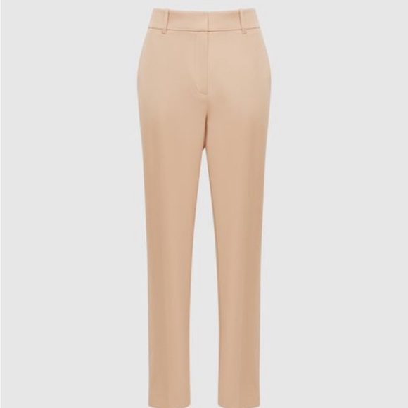 Reiss Ember slim-fit high-rise trousers, Size 38, camel - Picture 3 of 7